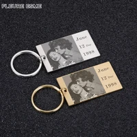 personalized photo customization gift custom keychain designer keyring metal key ring gifts for mom jewelry customized products
