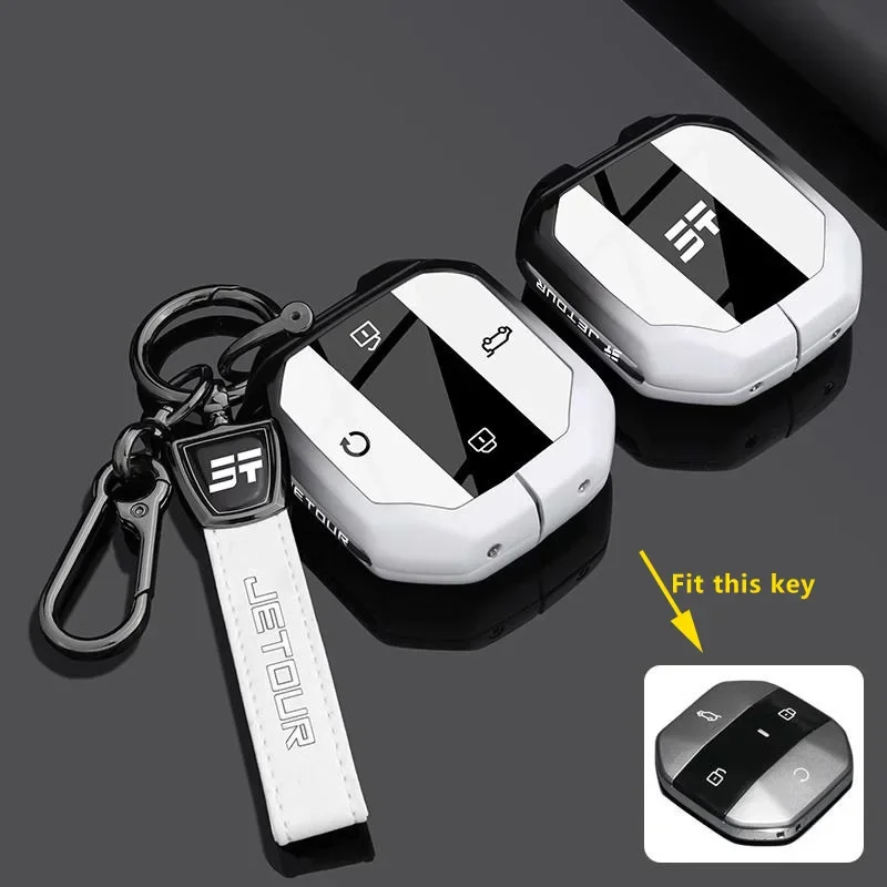 

Чехол для автомобильного ключа из цинкового сплава для Jetour T1 Freedom Traveller 2025+, защитный чехол с дистанционным управлением, сумка, держатель для ключей, брелок, аксессуары