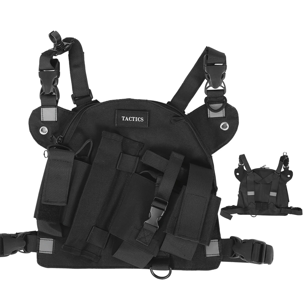 Walkie Talkie Chest Front Pack Pouch Tactics Outdoor Vest Rig Carry Bag Storage Bag walkie walkie walkie walkie walkie walkie