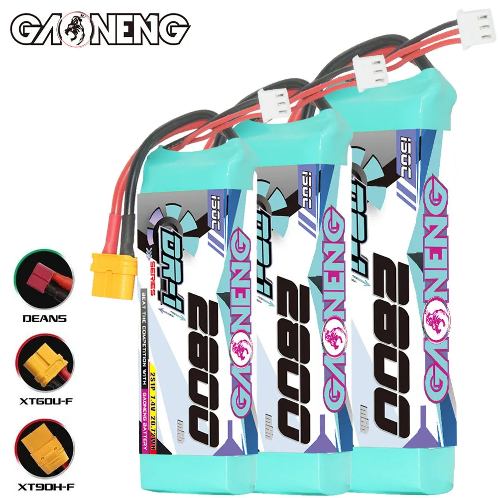 

GNB 2s 2800mAh Lipo Battery For RC Racing Trucks Cars Four Drive Off-Road 3D Airplanes Spare Parts 150c 7.4v Cars Battery