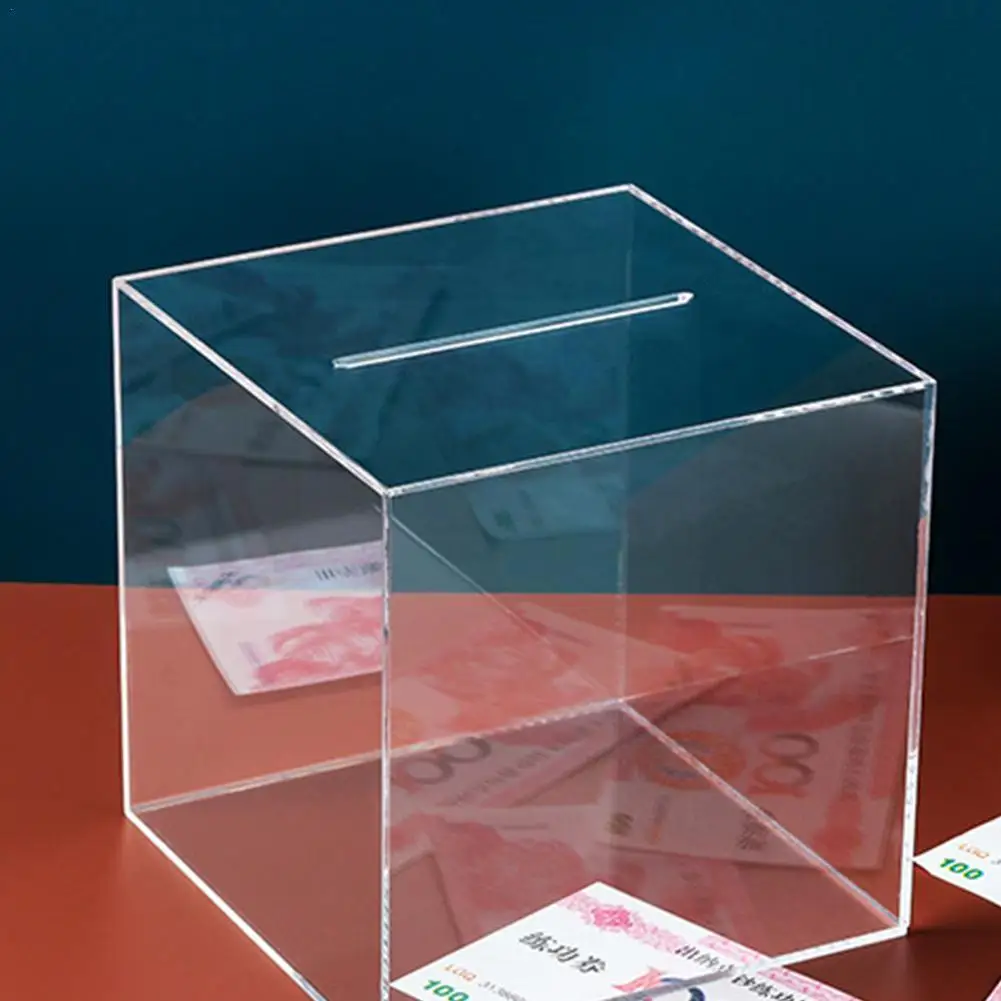 

Transparent Acrylic Piggy Bank Large Capacity Saving Money Organizer Box Home Decor Bank Box Coin Birthday Children Adults T7z3