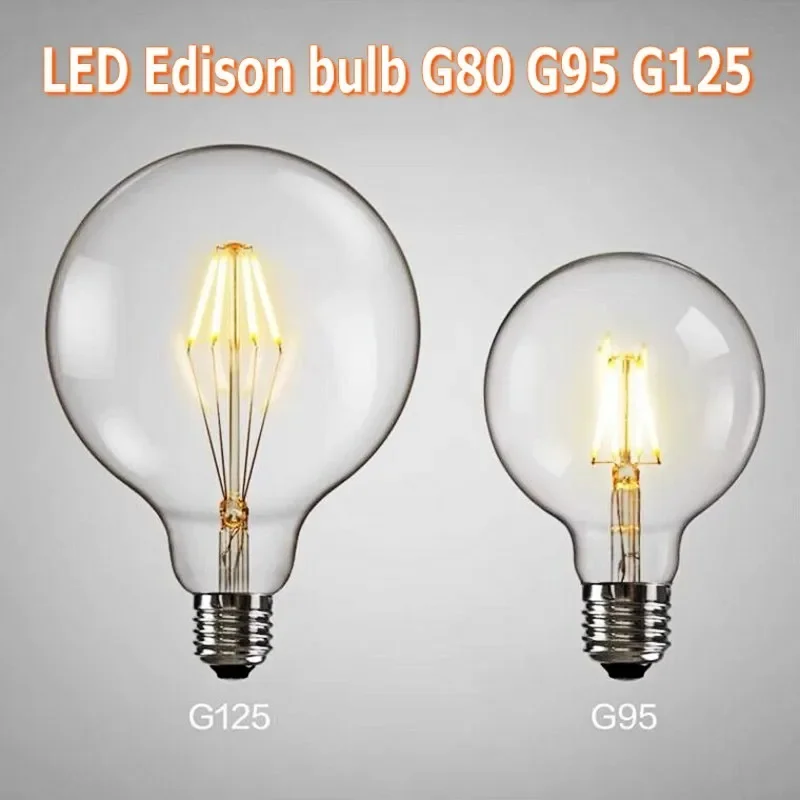

Светодиодная лампа Edison E27 теплый белый/белый свет 4/6/8 Вт