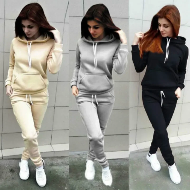 

Pants Sets Women Tracksuit 2023 Sweatshirt Sweater Winter Autumn Lounge Wear Sport Suit Matching 2 Pcs