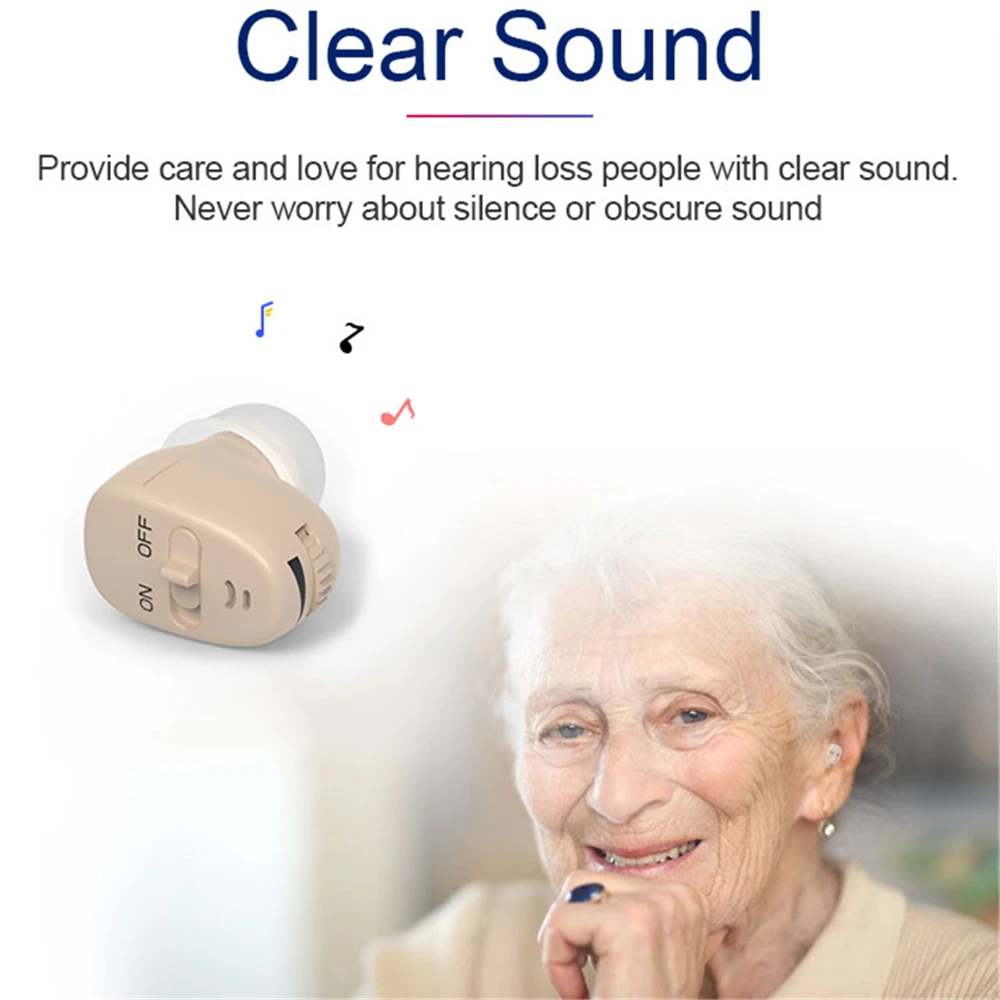 Zeyasen Mini Hearing Aid Earphones For The Elderly Sound Amplifier Portable In Ear I200pro