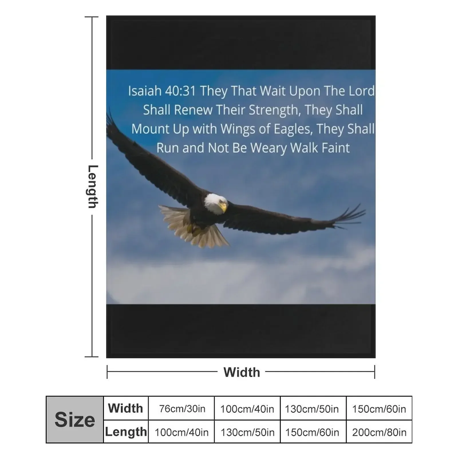 Плюшевое одеяло Isaiah 40 vs 31 On Eagles Wings