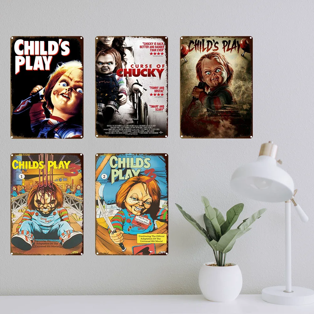 

ВИНТАЖНЫЙ ПЛАКАТ из фильма «ужас ребенка», декор для бара, балкона, табличка, винтажный жестяной знак, ретро металлический знак, декоративна...