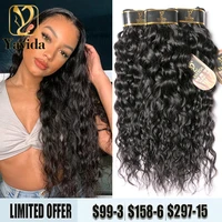 malaysian water wave hair bundles real human hair weave for african women 8 28inch on sale natural color soft hair weave bundles