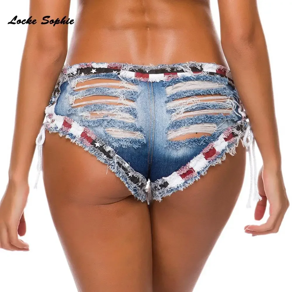 Женские сексуальные супер джинсовые шорты 1 шт. лето 2024 хлопковые бандажные с