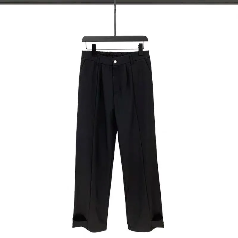 Деловые повседневные модные костюмы из 2 предметов офисные мужские свободные