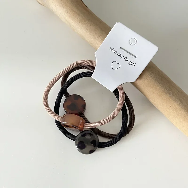 Корейская веревка с головой леопарда темперамент простое акриловое кольцо для