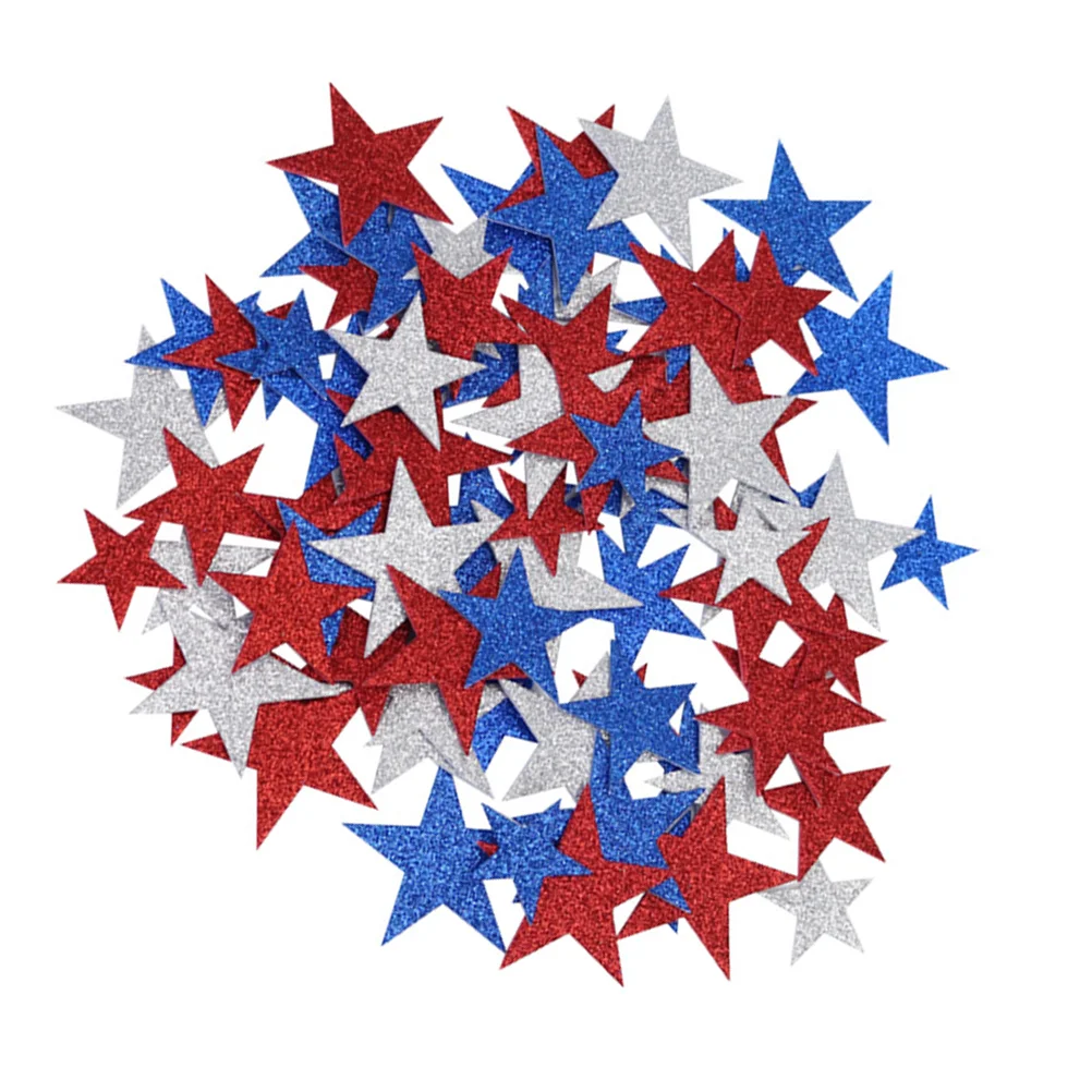 

Наклейки ЭВА со звездами, красные, белые, синие звезды, блестящие наклейки, наклейки «сделай сам», ремесла для патриотического Дня независимости 4 июля, 250 шт.