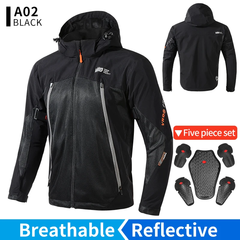 Summer Men Moto Clothes VND A02 Motocross Riding Waterproof Jackets Motorbike Cycling Coat Protective Gear Motorcycle Jacket enlarge