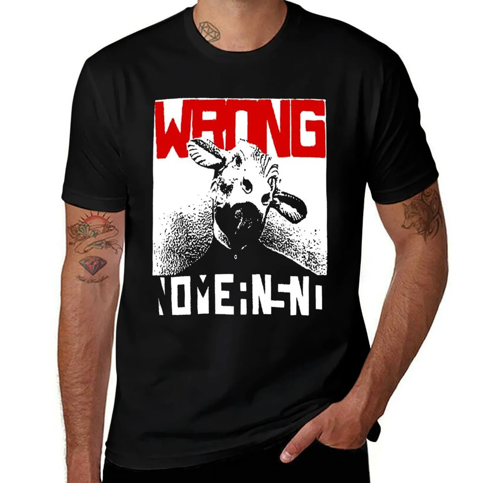 Фото Футболка Music Vintage No Means Nomeansno Wrong Premium Gift для любителей музыки, базовая однотонная футболка с коротким рукавом и круглым вырезом №1