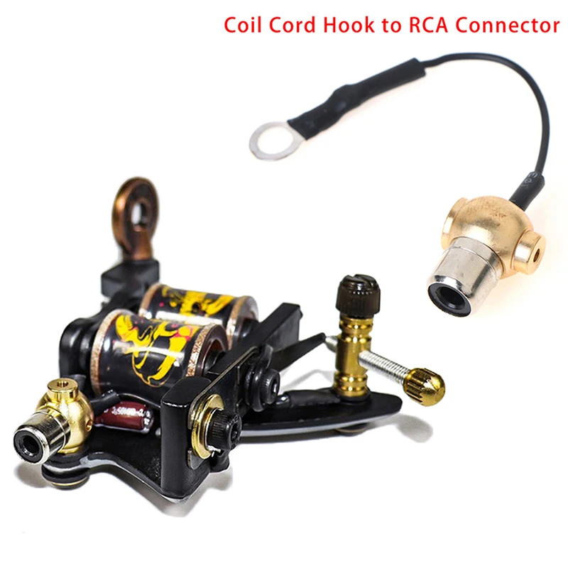 

1Pcs Tattoo Coil Cord Hook to Female Jack RCA Connector for Coil Tattoo Machine