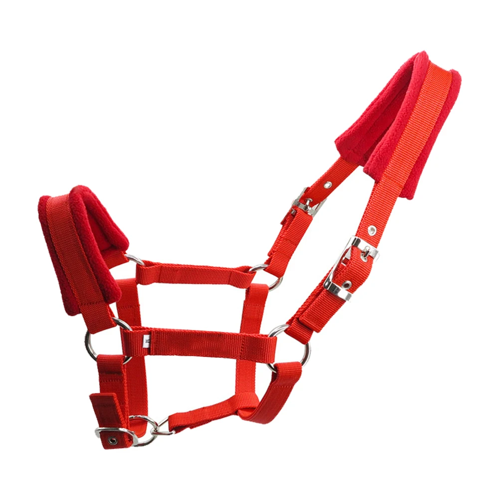

Double Layered Outdoor Sports Multiple Sizes Fleece Padded Protective Horse Halter Riding Equipment Adjustable Strap Durable