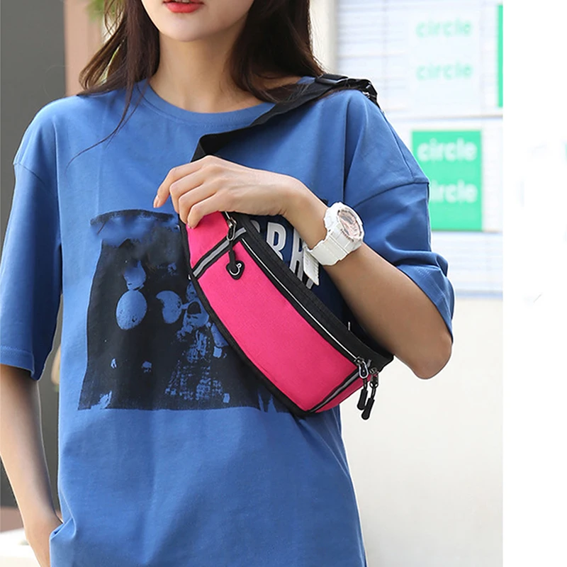 

Спортивная поясная сумка для бега для мужчин и женщин, водонепроницаемая забавная уличная велосипедная сумка через плечо, мобильный телефон Bag, нагрудная сумка из ткани Оксфорд