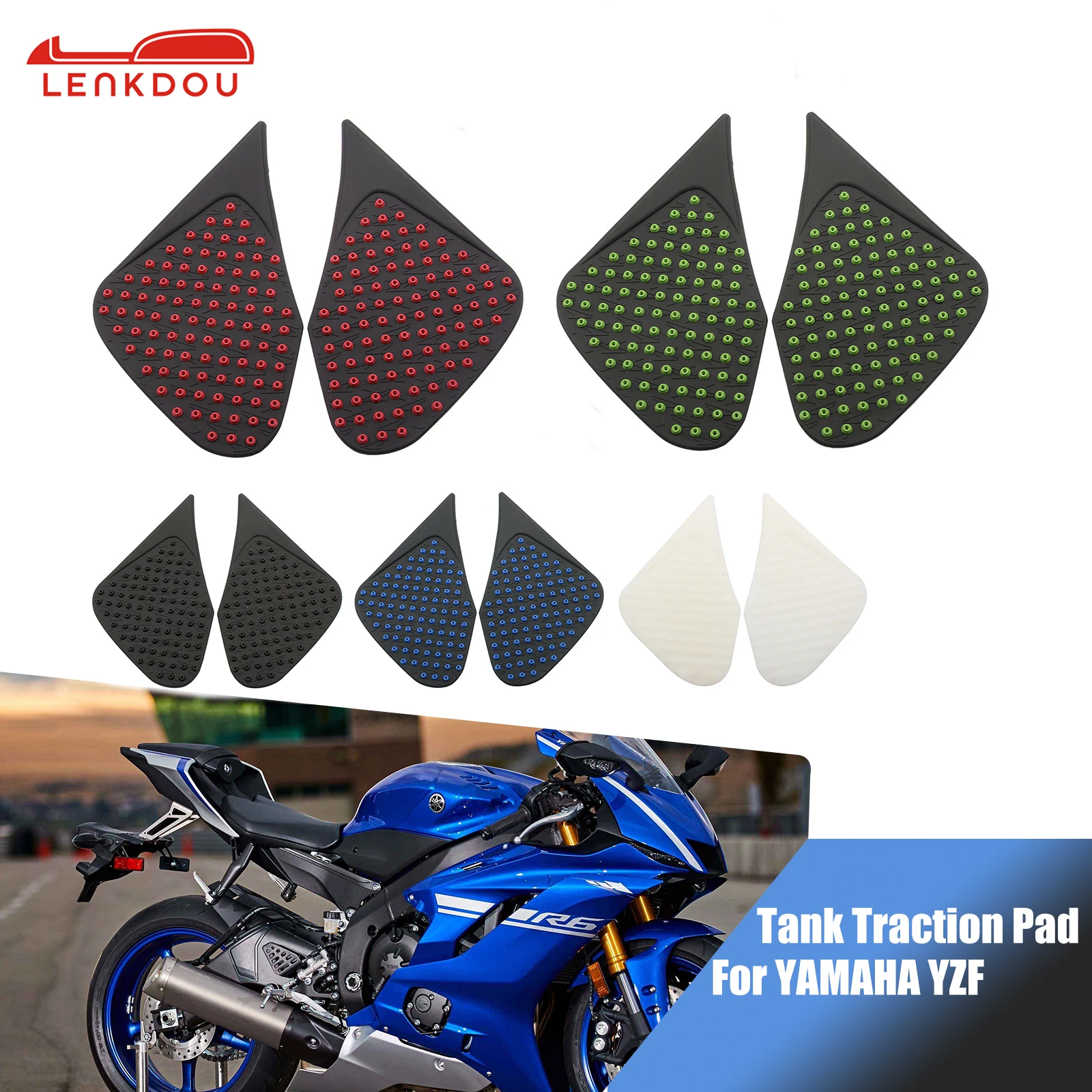Tank Traction Pad For YAMAHA YZF YZ-F R1 R3 R6 R25 R125 Motorcycle Accessoies Anti Slip Side Gas Knee Grip Protector Sticker