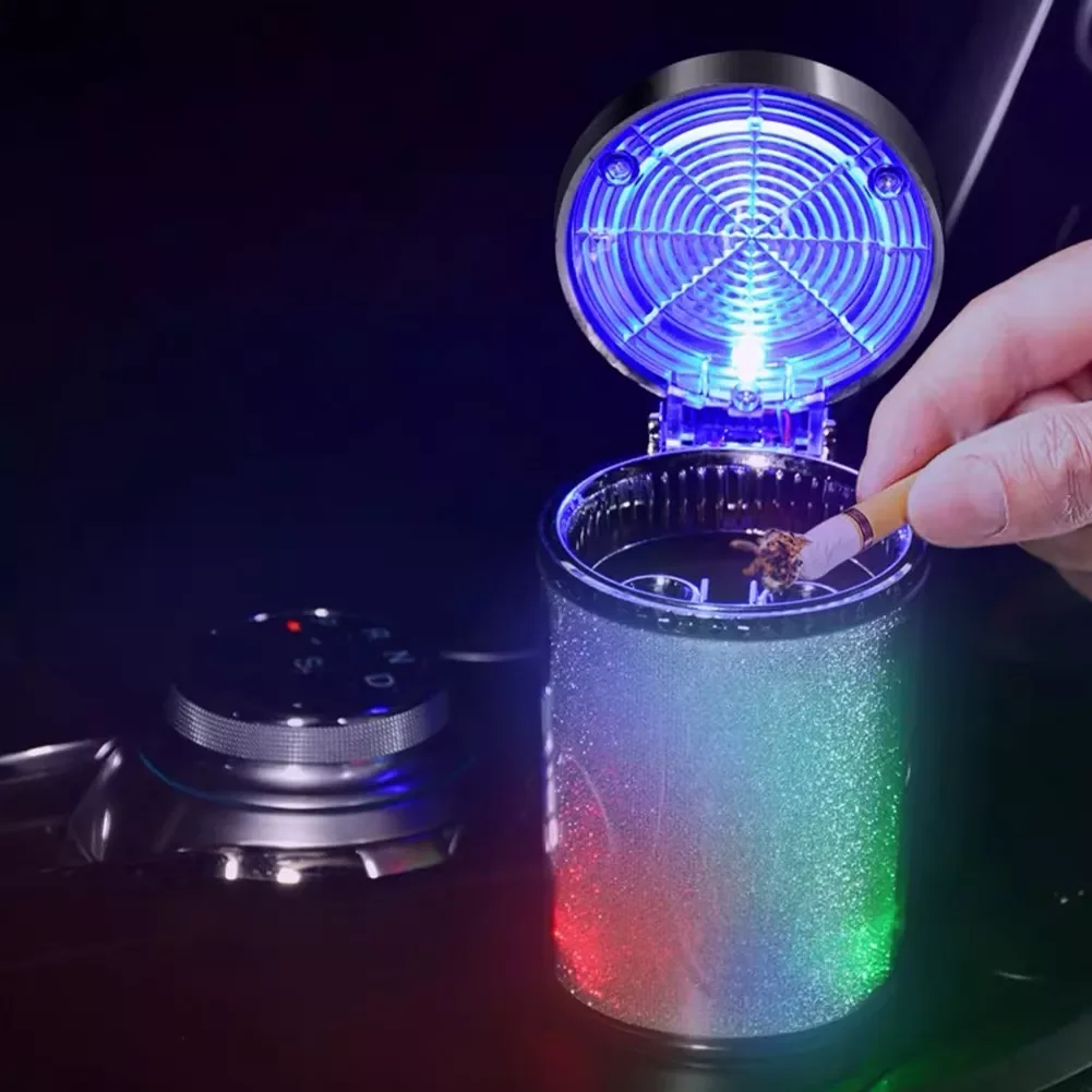 

Car Ashtray with LED Light Cigarette Cigar Ashtray Container Ashtray Gas Bottle Smoke Cup Holder Storage Cup car Supplies