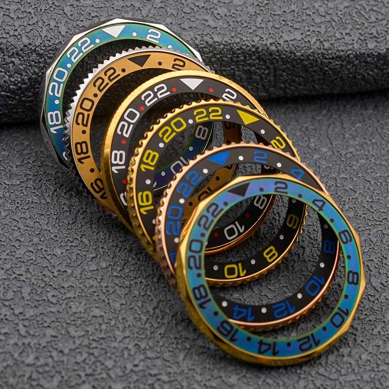 Mod 38mm High Quality Sloped Metal Watch Bezel Insert Ring Inner Diameter 30.5mm Fit GMT Men Watch Case Modification Parts