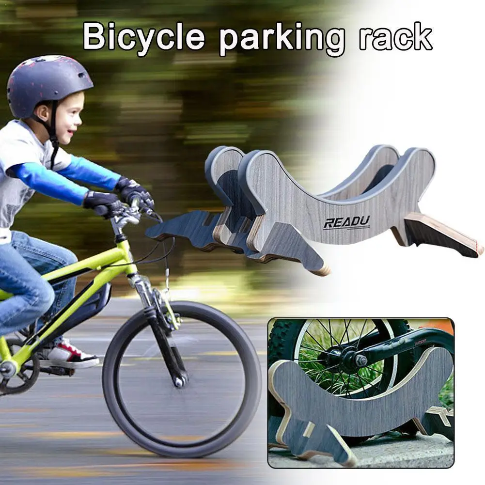 

1pcs Bike Parking Rack Indoor Bike Storage Parking Rack Stable Wood Practical Parking Rack Suitable For Most Bike W4f4