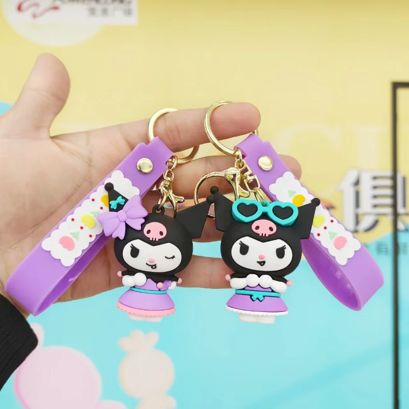 

Creative Cartoon Sanrio Kuromi Key Chain Cute Doll Bag New Party Style Cartoon Car Key Chain Women's Bag Pendant Children's Gift