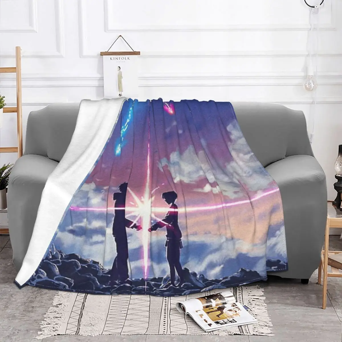 Kimi No Na Wa ваше имя аниме 1 плюшевые зимние одеяла для спальни индивидуальное одеяло