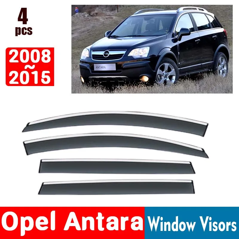 FOR Opel Antara 2008-2015 Window Visors Rain Guard Windows Rain Cover Deflector Awning Shield Vent Guard Shade Cover Trim