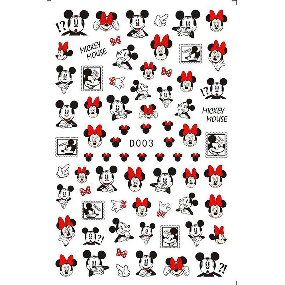 

1Pcs New Disney Cartoon Art Deco Decal Nail Slider Lilo & Stitch Tigger Mickey Mouse Nail Sticker DIY Nail Art Ornament Stickers
