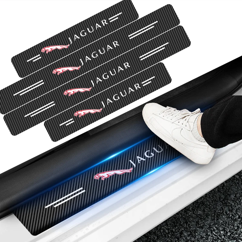 

4pcs Car Threshold Door Sill Protector Anti Scratch for Jaguar F-TYPE F-PACE E-PACE I-PACE XF XE XJ X-Type Car Accessories Decor