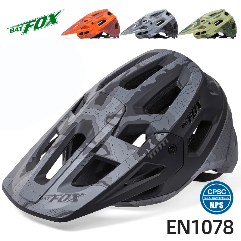 

BATFOX Ultralight Bike Helmet Overall Molded Mountain Road Helmets Bicycle Cycling Helmet BAT FOX DH AM Casco Ciclismo Bicicleta