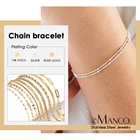 Простой женский браслет-цепочка с шариками, ювелирные изделия, новый многослойный тонкий браслет-цепочка с бусинами для женщин, цепочка из нержавеющей стали 316L