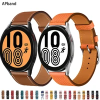 20mm 22mm leather band for samsung galaxy watch active 2346mm42mms3huawei gt 2 pro bracelet galaxy watch 4 44mm 40mm strap