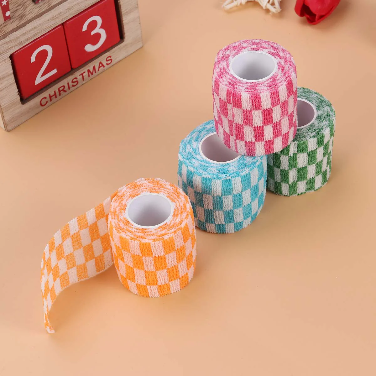 

4pcs Cohesive Bandages Elastic Adherent Wrap First Tape for Pets Sports