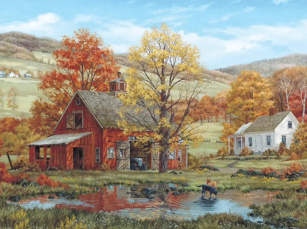

White Mountain Puzzles Friends in Autumn homeschool supplies educational wooden toys baby jigsaw puzzle