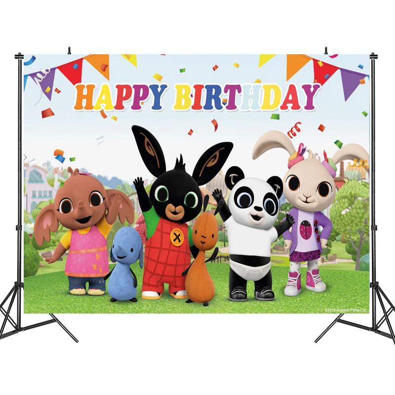 Фотофон с изображением мультяшного кролика для детской вечеринки | Дом и сад