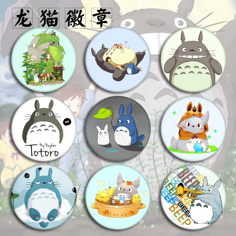 

Cartoon Totoro Badges Backpack Accessories Anime Icons Pin Kawaii Badge for Clothing Decoration Fans Collection