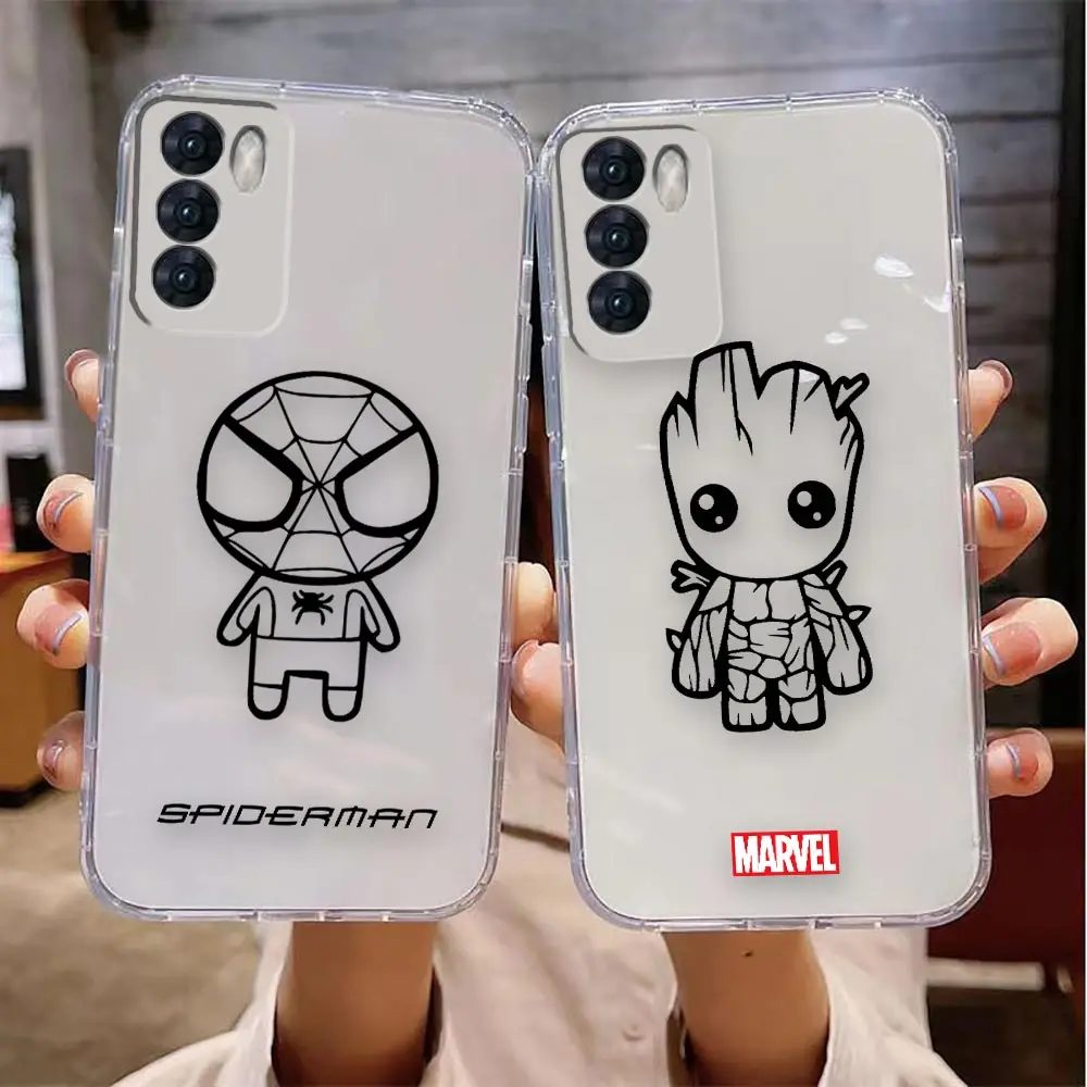 

Clear Case For VIVO V23 V21 V20 V17 V15 V11I Y91 Y85 Y72 Y67 Y50 Y30 Y21 Y20 Y19 Y17 Y15 SE PRO 5G Case Cartoon Cute Marvel Hero