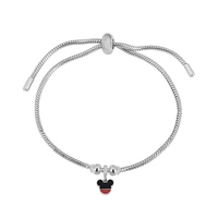 adjustable bracelet bangle for women slide buckle enamel color cute mickey jewelry pulseira feminia