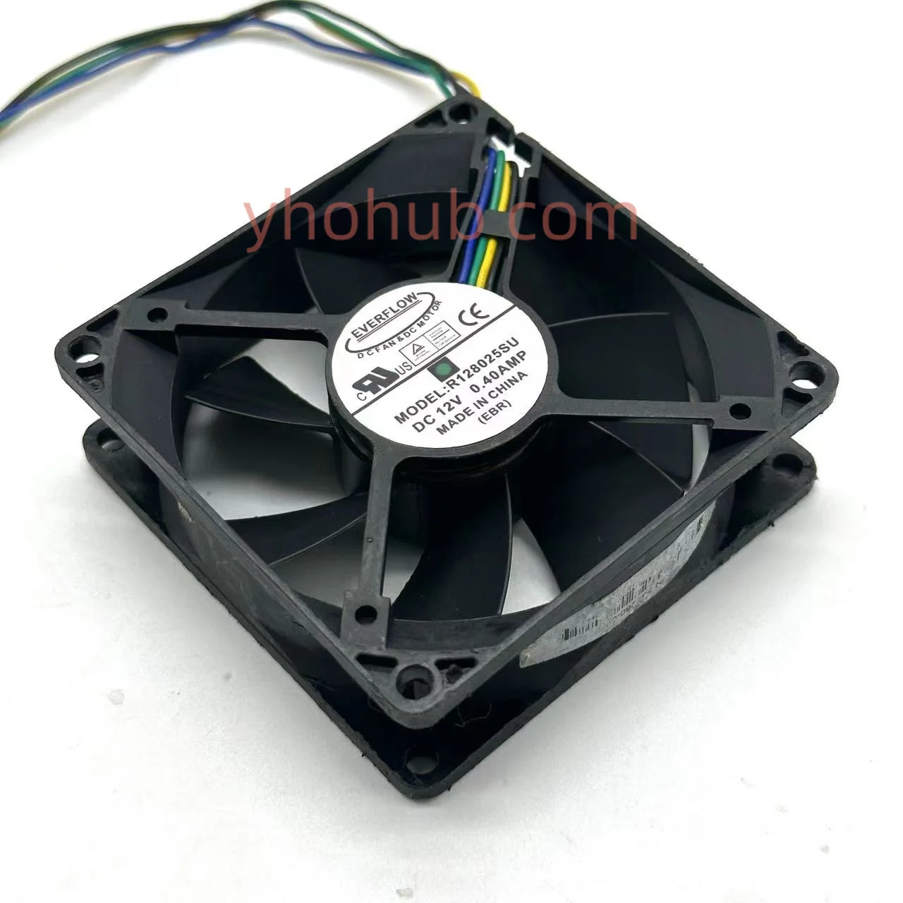 Вентилятор охлаждения сервера Everflow R128025SU, постоянный ток 12 В, 0,40 А, 80x80x25 мм, 4 провода