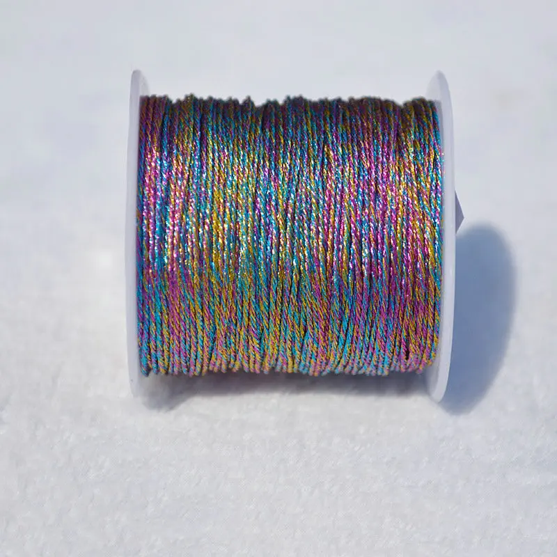

Handmade DIY Bracelet Coil String Embroidery Color Metal Wire Gold and Silver Thread