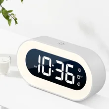 LED Digital Alarm Clock Luminous Alarm Clock Home Table Clock Electronic Smart Clock Temperature Calendar Snooze Function