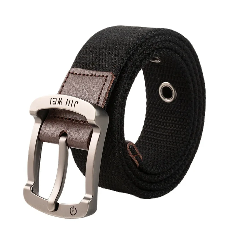 

Canvas Belt Men's Pin Buckle Woven Trouser Belt Youth Student Casual Pants Overalls Belt