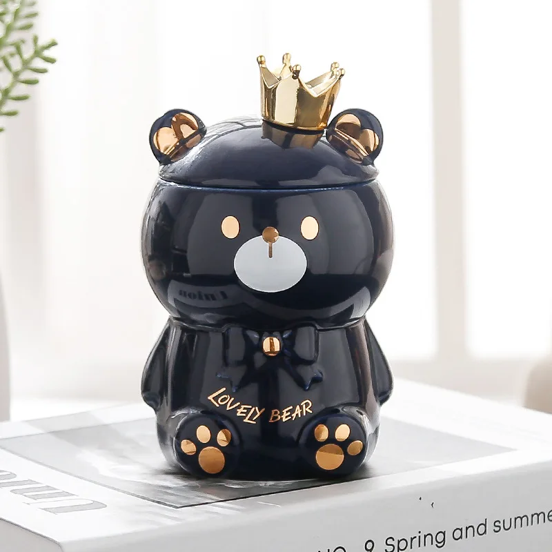 Мишка из мультфильма с крышкой чашки для воды студентов красивая креативная