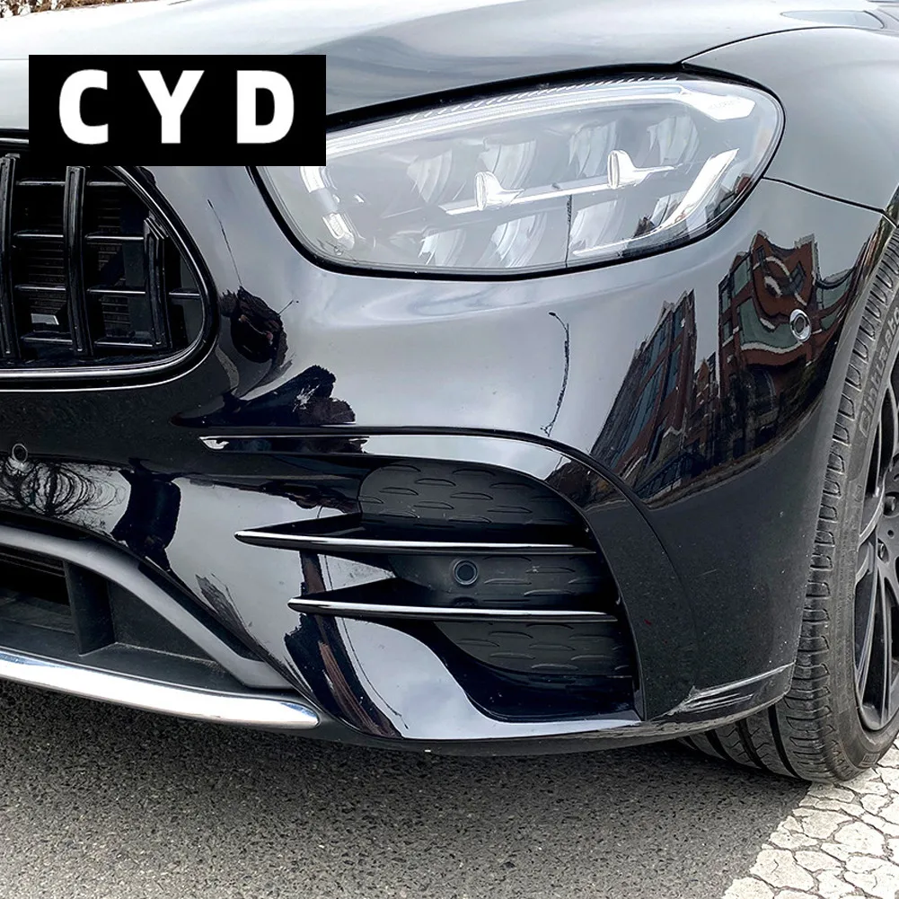 

Для Mercedes Benz E Class W213 E260 E300 E350 E450 AMG E53 2021 + автомобильные аксессуары, наклейка на крыло переднего бампера, крыла