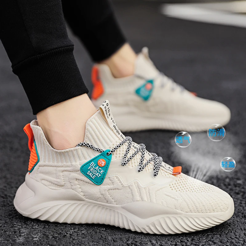 Soft Bottom Men Casual Sneakers Hot Sale Mesh Breathable Anti Slip Sneakers for Men Male Outdoor Running Shoes Jogging Shoes