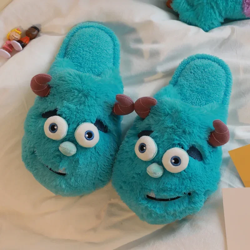Зимние тапочки Disney Monster University Sullivan женская обувь Мультяшные домашние мужские