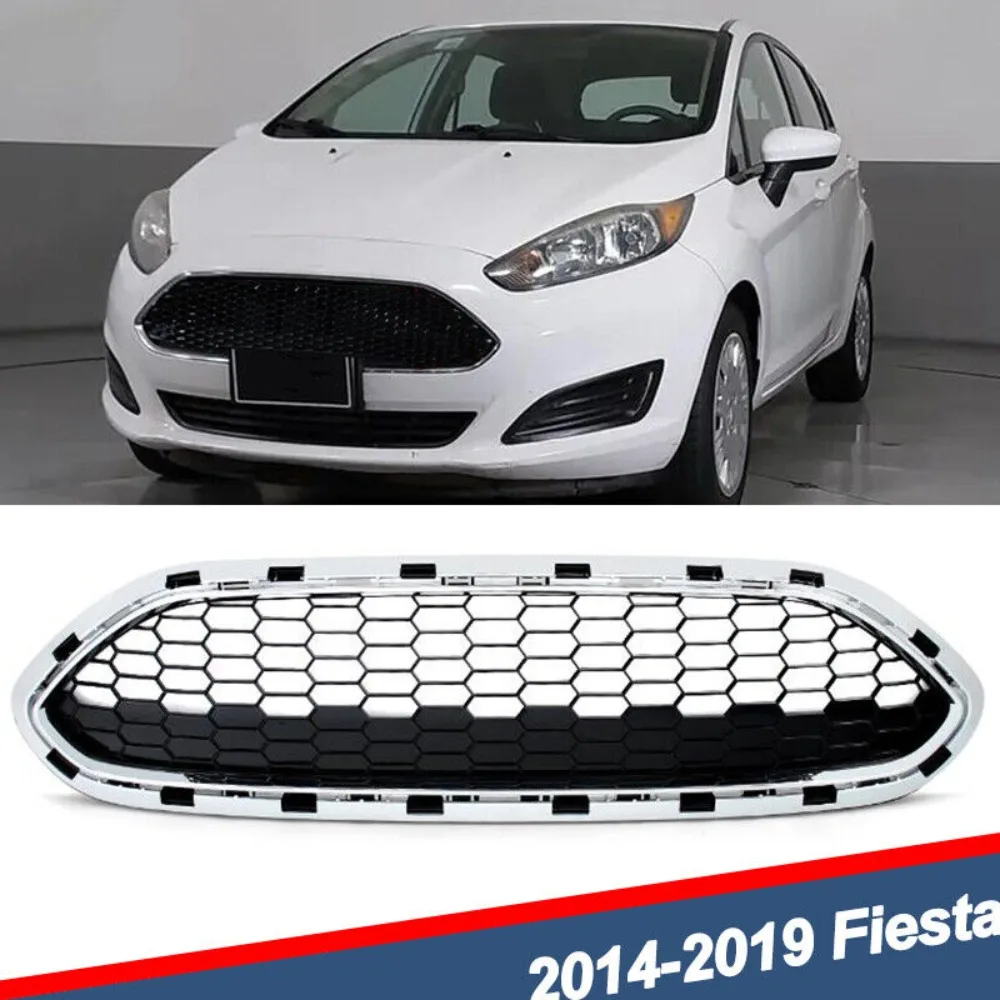 Для 2014-2019 Ford Fiesta SE S Sedan 4-дверный передний бампер верхняя решетка гриль