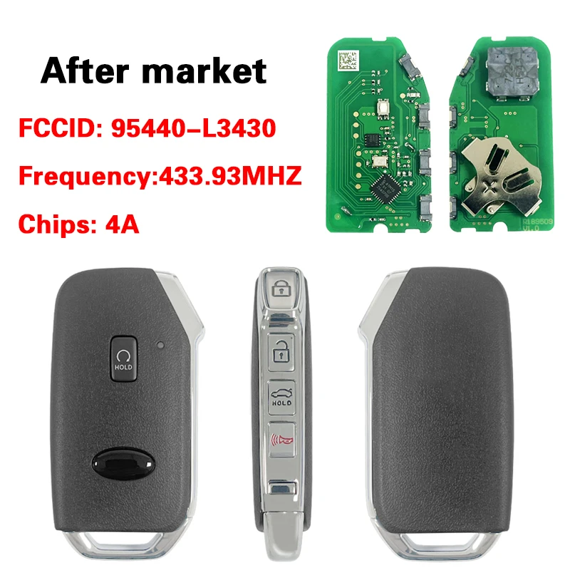 

CN051214 Послепродажный 5-кнопочный смарт-ключ NCF29A1M 4A чип 434 МГц FCC 95440-L3430 CQOFD00790 автоматическое управление запусками для KIA K5 2022+