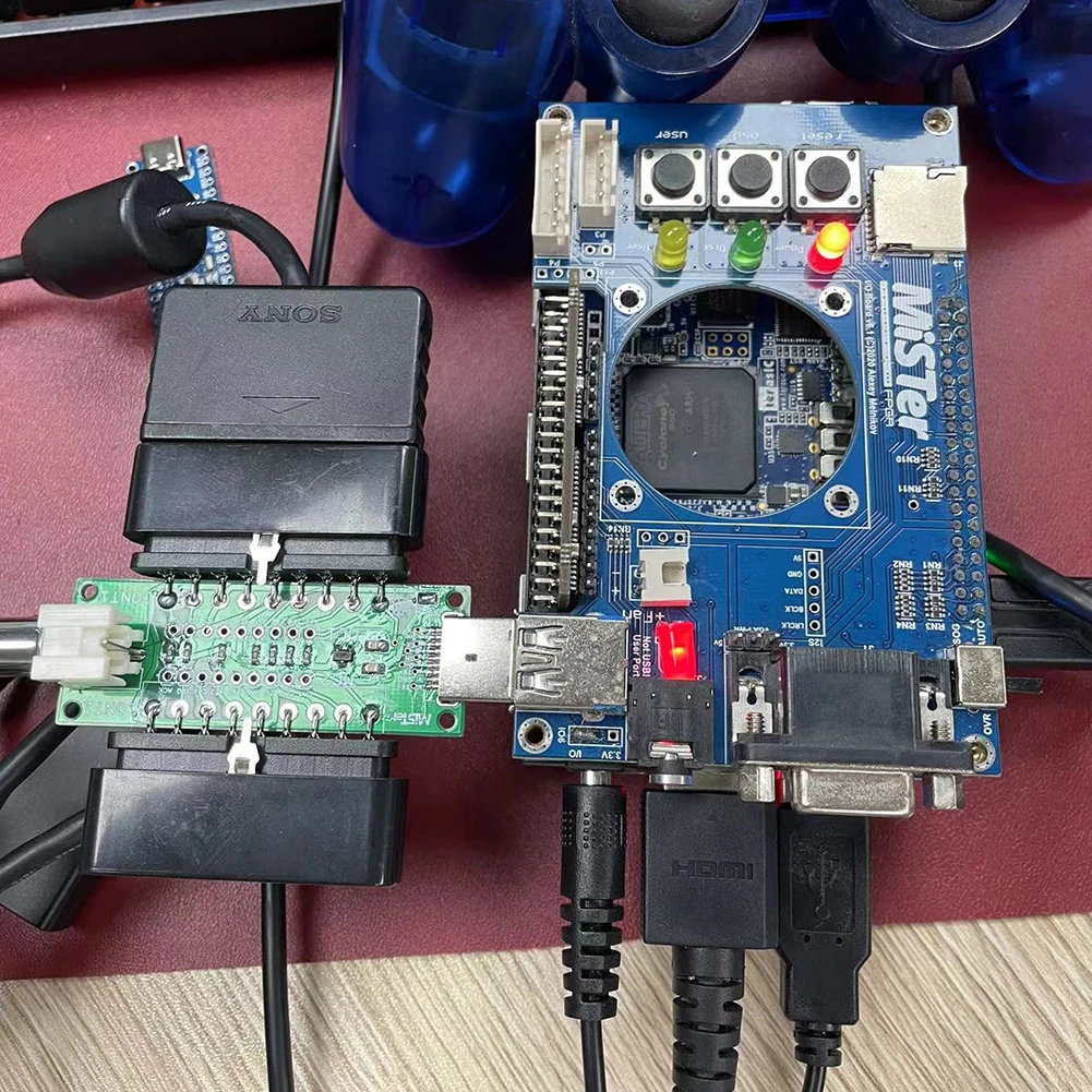 

Адаптер контроллера для SNAC Playstation PSX для mr FPGA, аналоговая цифровая плата ввода-вывода, конвертер аксессуаров с USB-кабелем