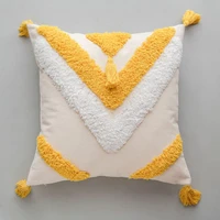 simple square tassel european style sofa pillow ins cushion retro style throw pillow home decorative cushion with core
